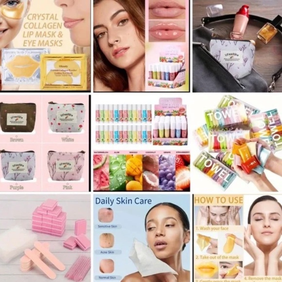 Other - 9 piece Skin Care Beauty Set eye mask, lip balm, & more